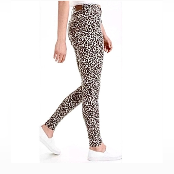 AMERICAN EAGLE OUTFITTERS Leopard Next Level Stretch Hi-Rise Jeggings | SZ 4 - Picture 2 of 9